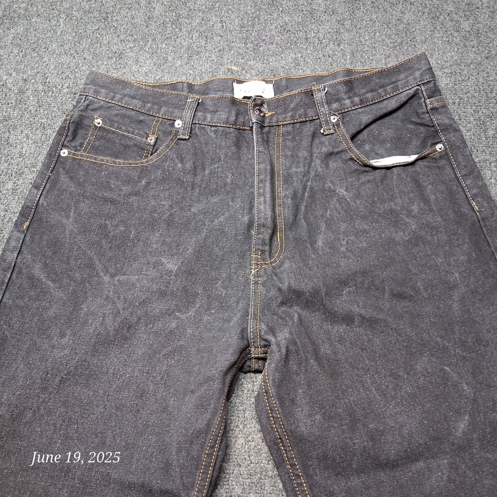 Beyond The Limit Denim‎ Jeans Distressed Wash Mens Size 38x33 Black